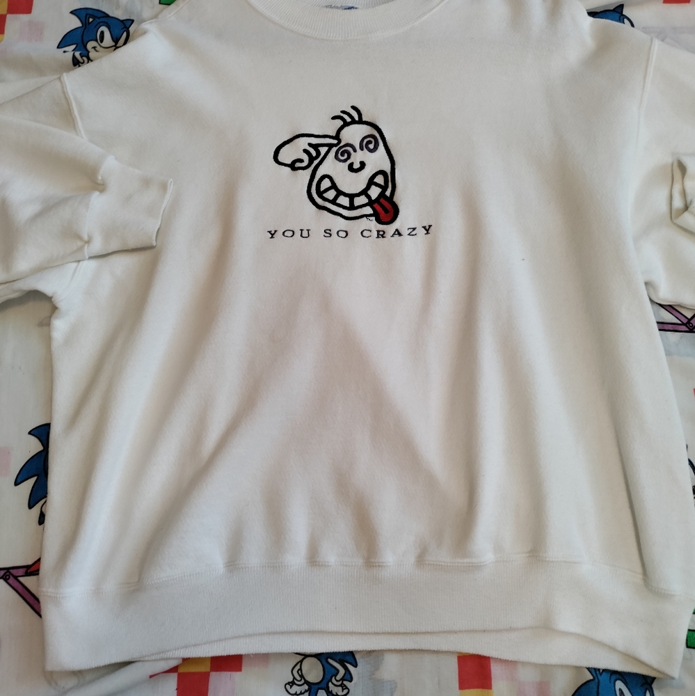 You so crazy '90s Y2K sweater size extra large